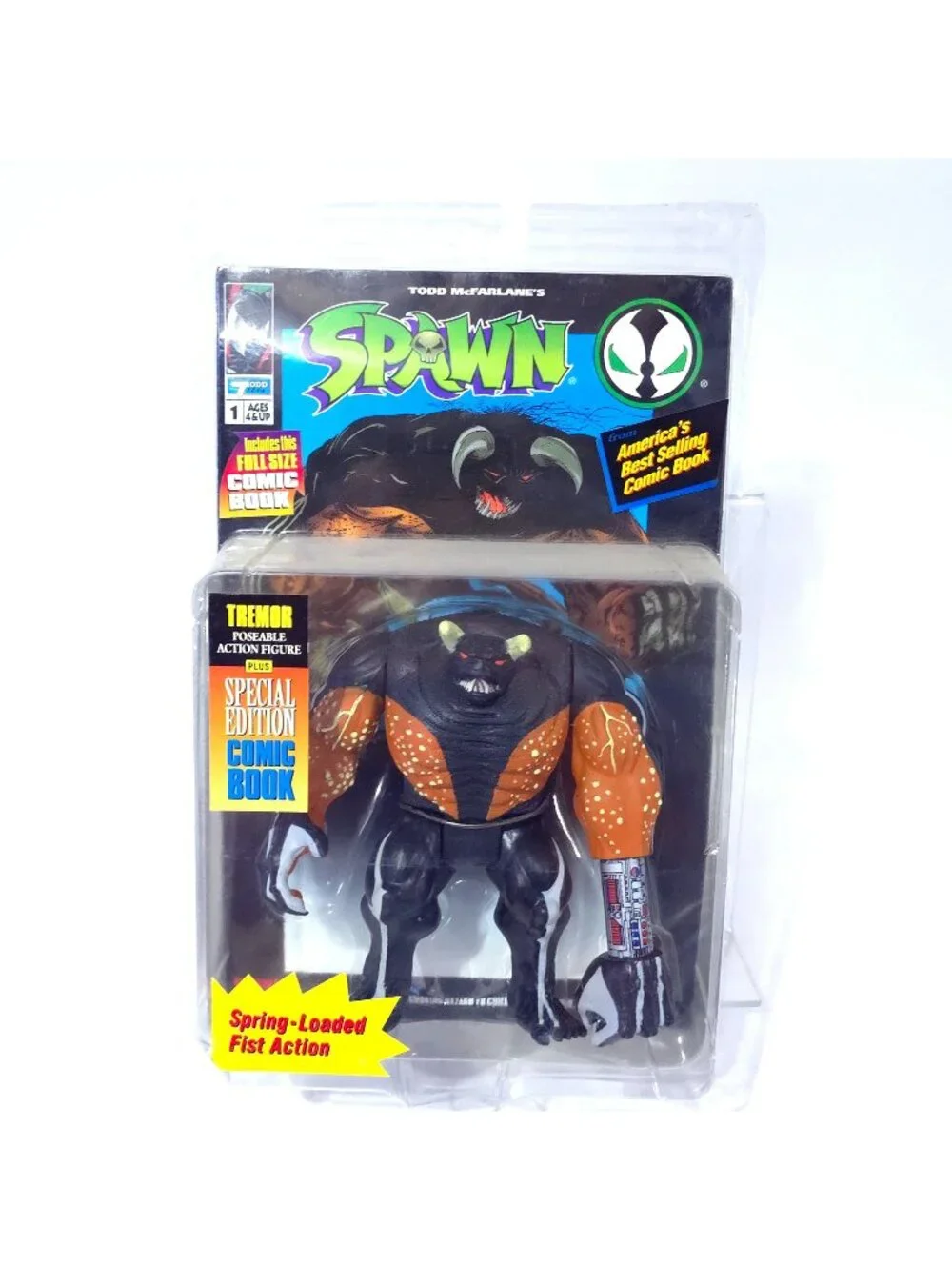 Vintage 1994 Todd McFarlane's Spawn Series 1 Tremor Action Figure NEW - Picture 1 of 12